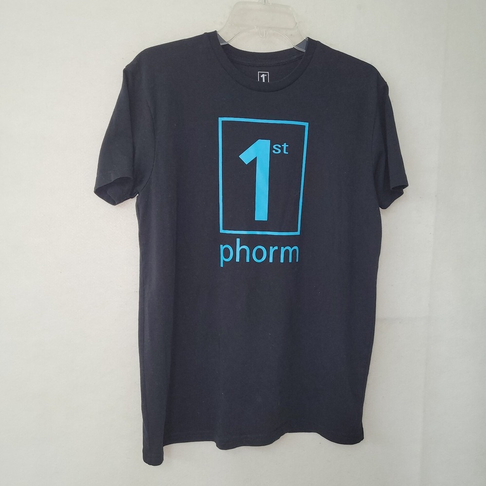 1st‎ Phorm Graphic T-Shirt Mens Small Black Teal Legion of Boom Gym Workout Tee